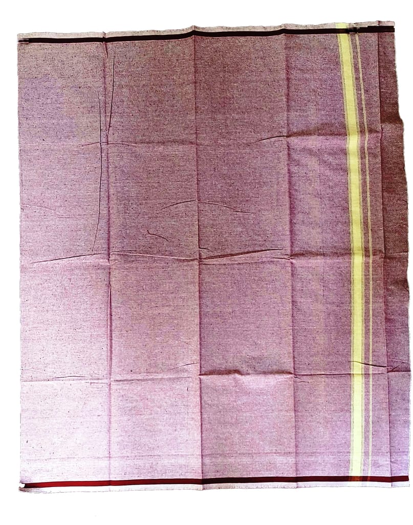 SRINIVASA FABRICS 100% Cotton Dhoti Red Striped view 2