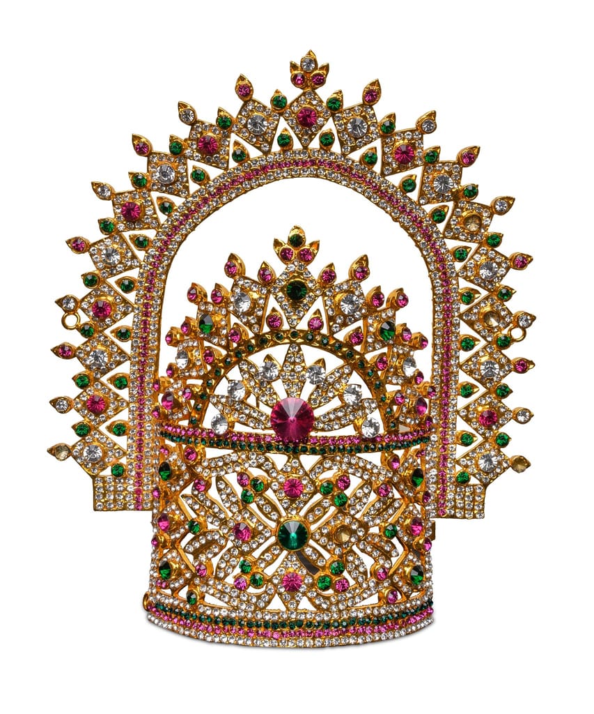 Indian Traditional Gold Plated Temple Jewellery Headpiece Maang Tikka for godness view 2