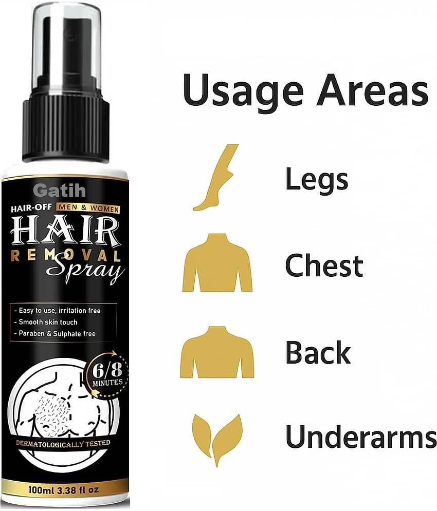 Kojic Natural Hair Removal Spray for Men & Women 100 ( Pack of 1 ) view 2