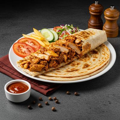 Special Paratha Shawarma Plate