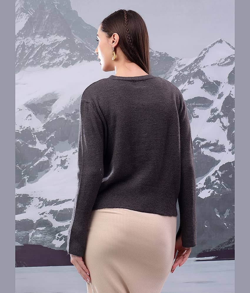 kotty Women Cotton Blend V-Neck Sweater Vest ( Black ) view 2