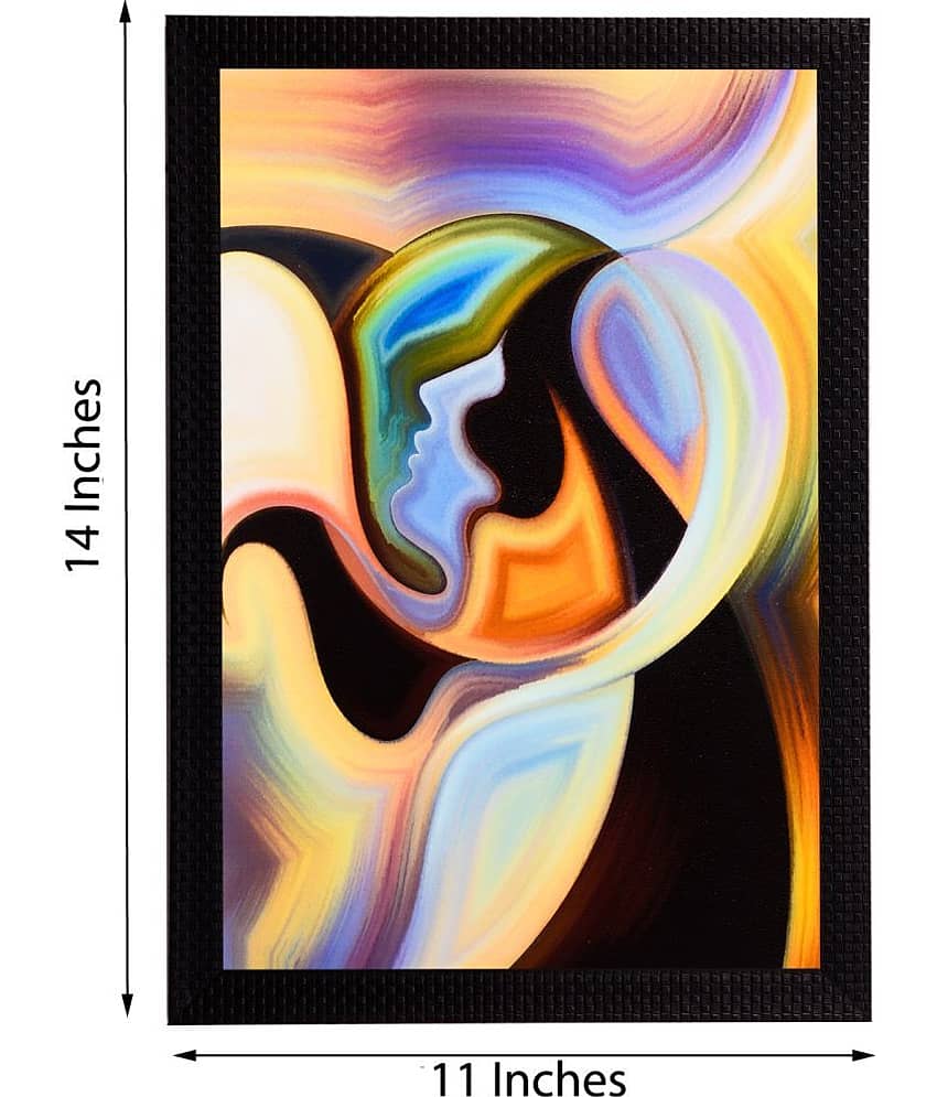 eCraftIndia Multicoloured Abstract Image Framed Wall Painting view 2