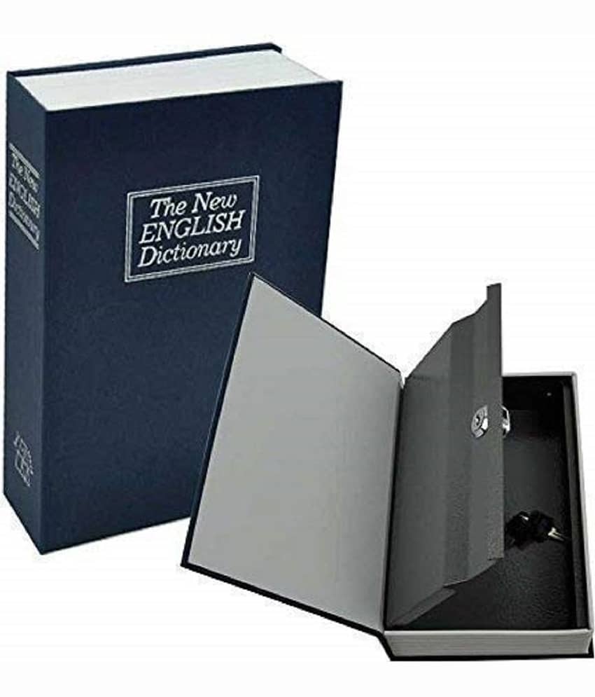 RAMDEV ENTERPRISE Metal Book Safe Locker for Hiding Cash, Jewellery, Passport and other Valuables | Portable Hidden Dictionary Secret Book Safe with 2 Keys for Office & Home. view 2