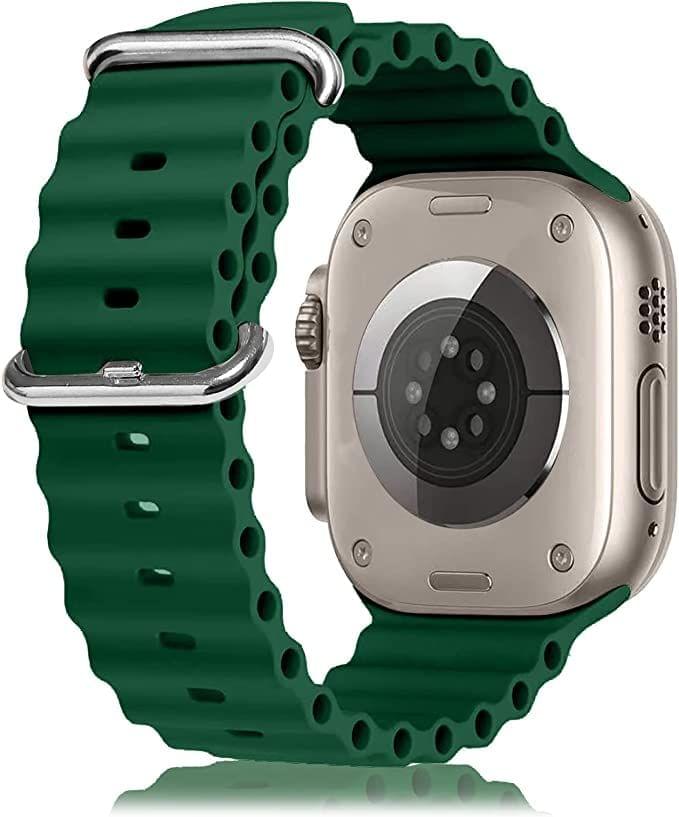 Exelent Flexible Silicone Ocean Sport Bands Compatible With Watch For Men Women Green 38 MM 40 MM 41 MM view 2