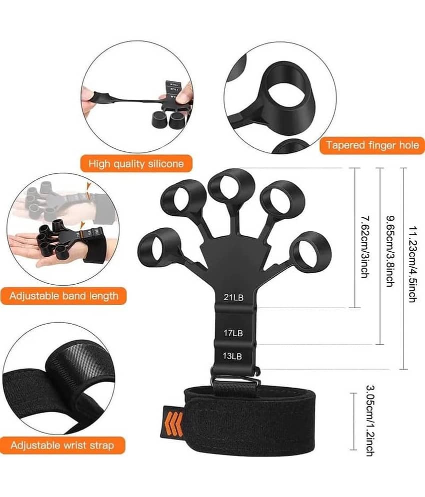 HORSE FIT New Finger Gripper Strength Trainer Forearm Exerciser Hand Yoga Resistance Band Finger Expander Finger Extension Exerciser Climbing Finger Strengthener. view 2