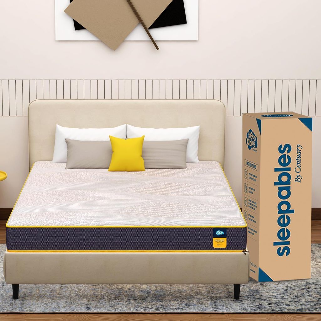 Centuary Mattresses Sleepables Reversible Dual Comfort Firm and Soft High Resilience Foam (5/6 inch) (Single/Double/Queen/King) Mattress view 2