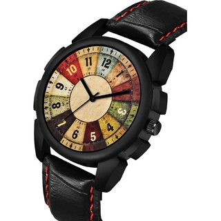 HRV Men's Round Dial Black Strap Analog Watch view 2