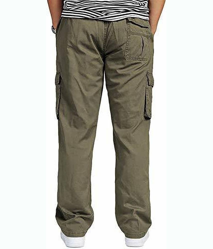 Reoutlook Regular Flat Men's Cargos - Black ( Pack of 1 ) view 2