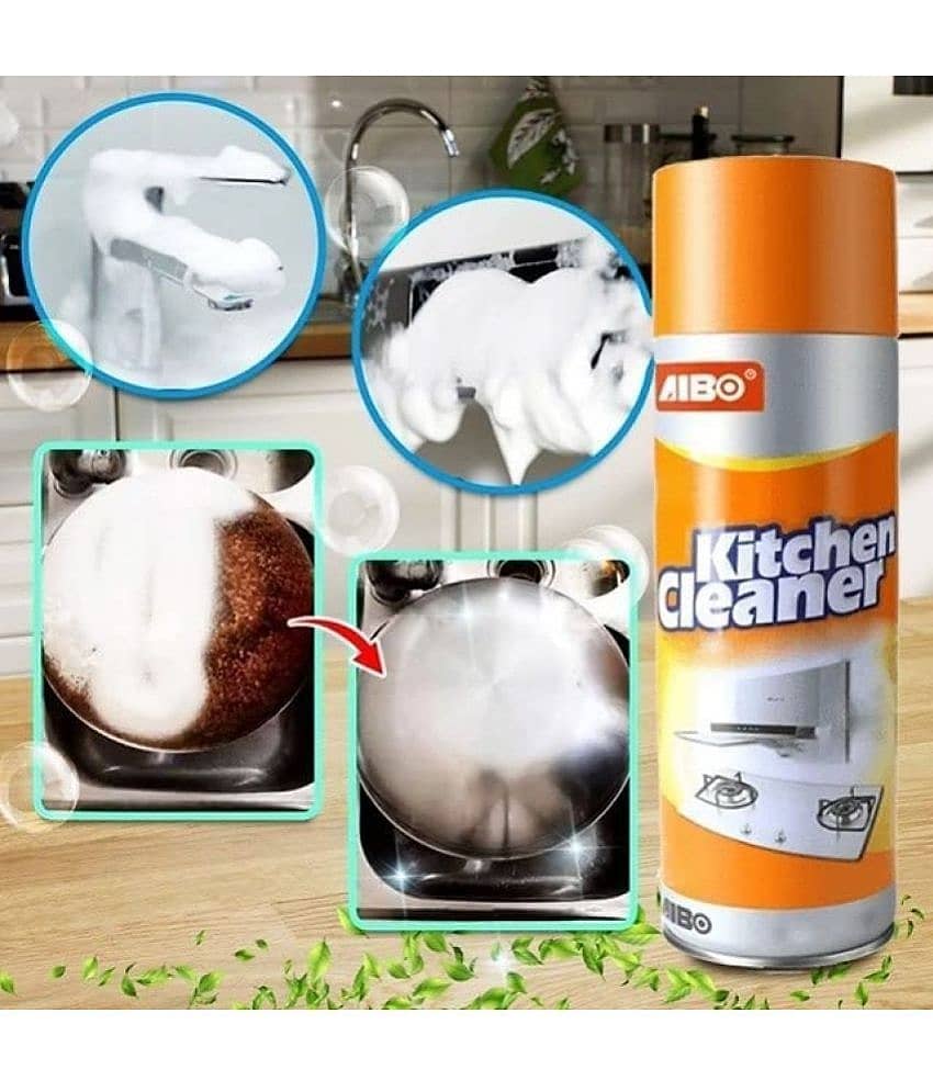 Gatih Oil-Grease Stain Remover Spray All Purpose Cleaner Foam Kitchen Cleaner Spray Foam Cleaner Bubble Cleaner 450 mL view 2