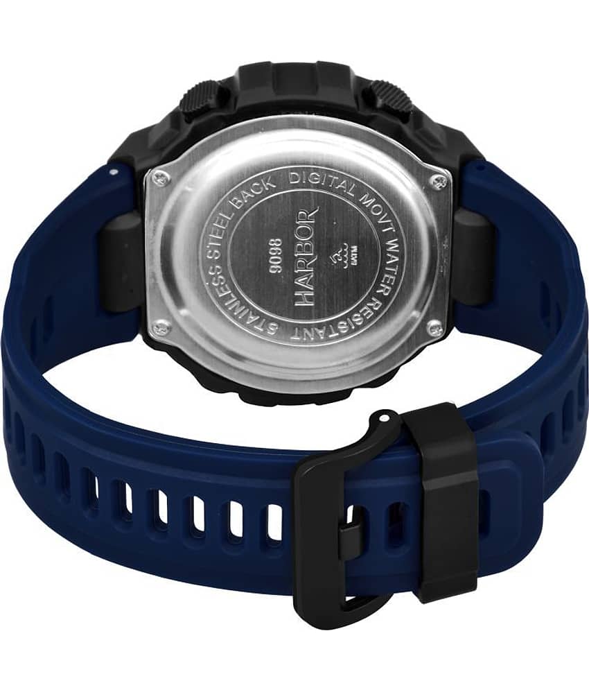 Harbor Navy Blue Silicon Digital Men's Watch view 2