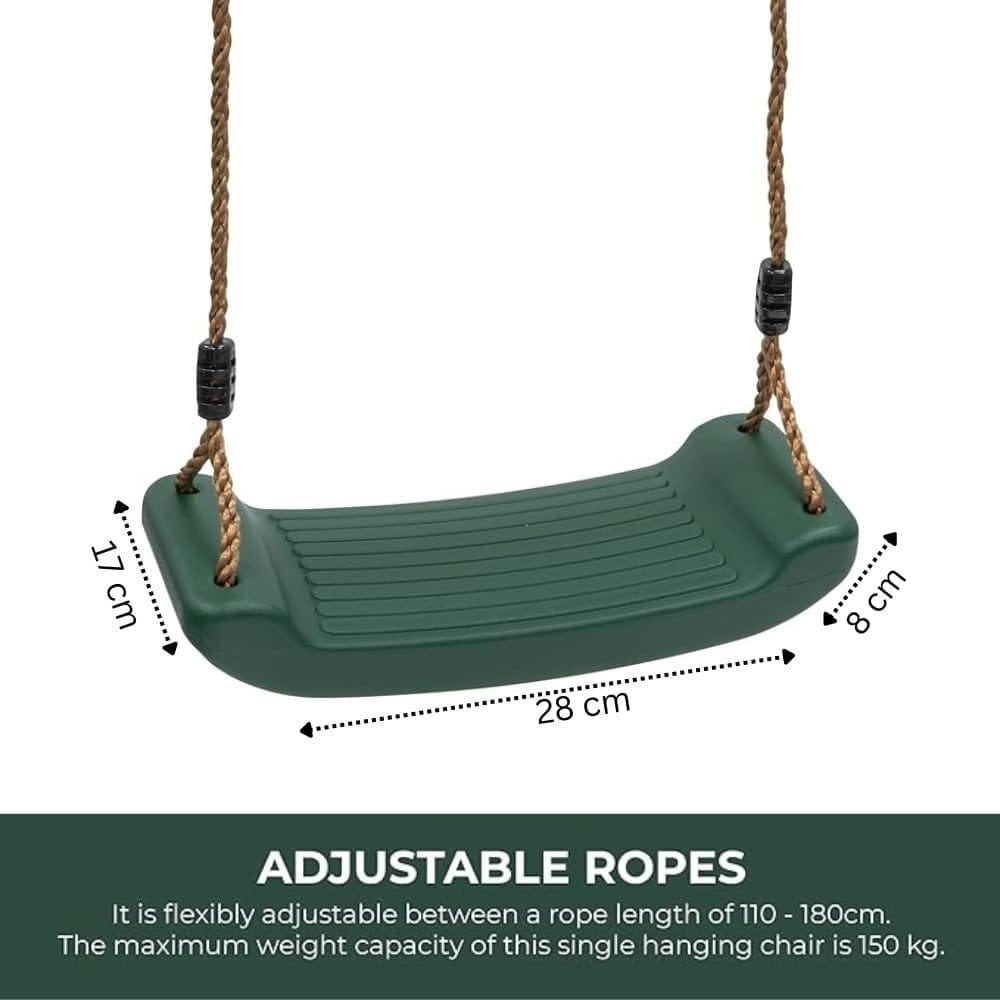 REZNOR Kids Indoor Outdoor Plastic Swing Seat with Hight Adjustable Rope Strong Tree Swing for Playground Backyard Holds 120kg for 3-12 Years Kids Children view 2