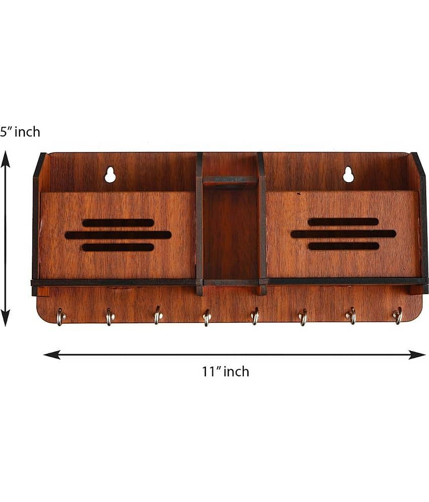 JaipurCrafts Brown Wood Key Holder - Pack of 1 view 2
