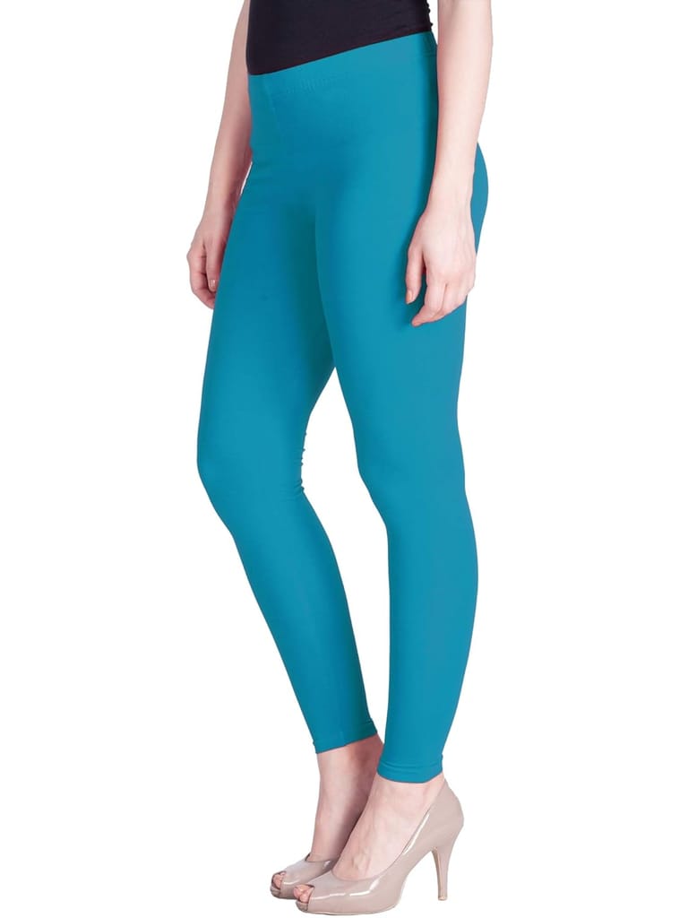 Women's Regular Fit Leggings (Blue) view 2