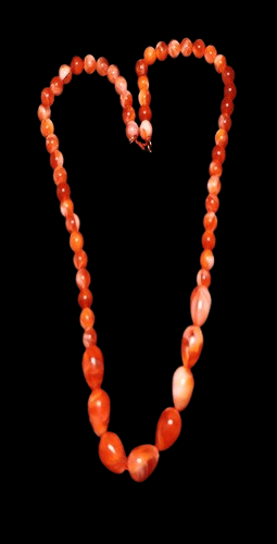 NLR RURAL Orange Bead Necklace - Elegant Gemstone Jewelry view 2
