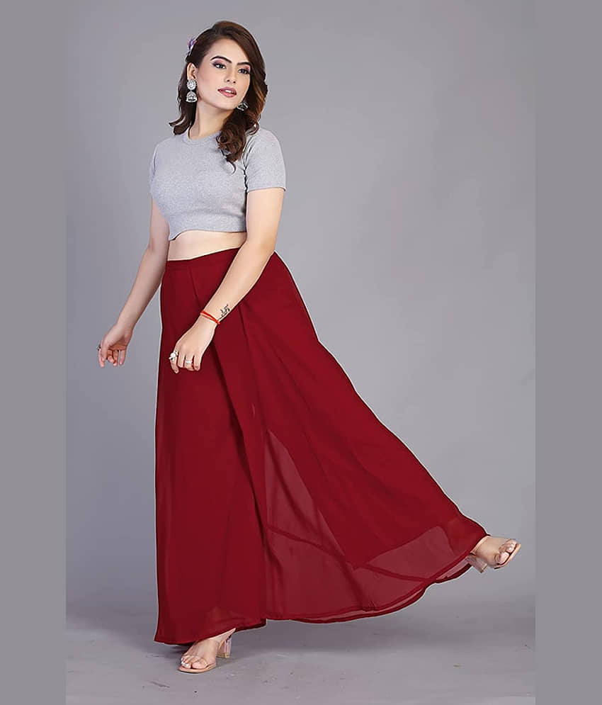 BHAGYASHRAY - Green Georgette Women's Palazzo ( Pack of 1 ) view 2