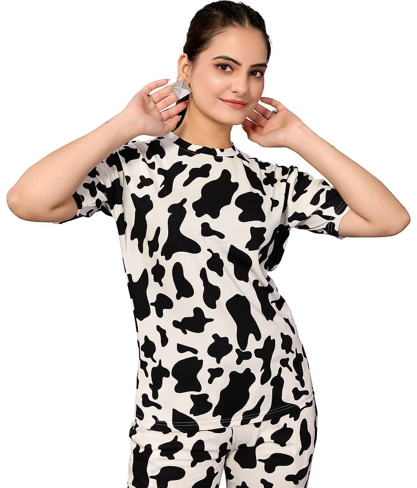NightBlue Black Crepe Women's Nightwear Nightsuit Sets ( Pack of 1 ) view 2