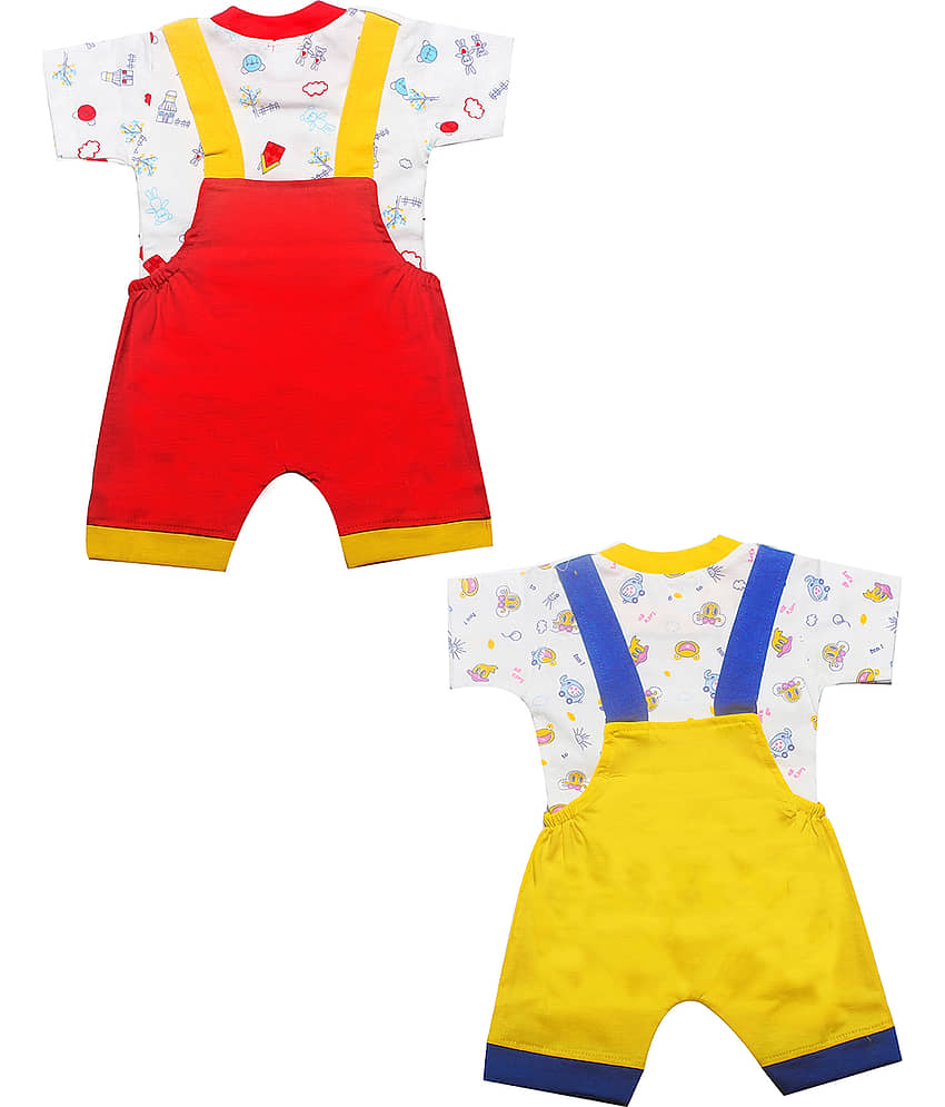 INFANT Pack of 2 Baby Boys 100% Cotton Bodysuit ( Red & Yellow ) view 2