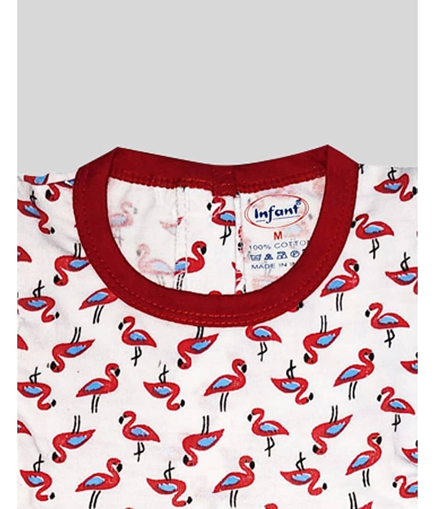 INFANT Pack of 1 Baby Girls Cotton Frock ( Red ) view 2