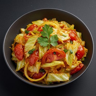 Cabbage onion tomato