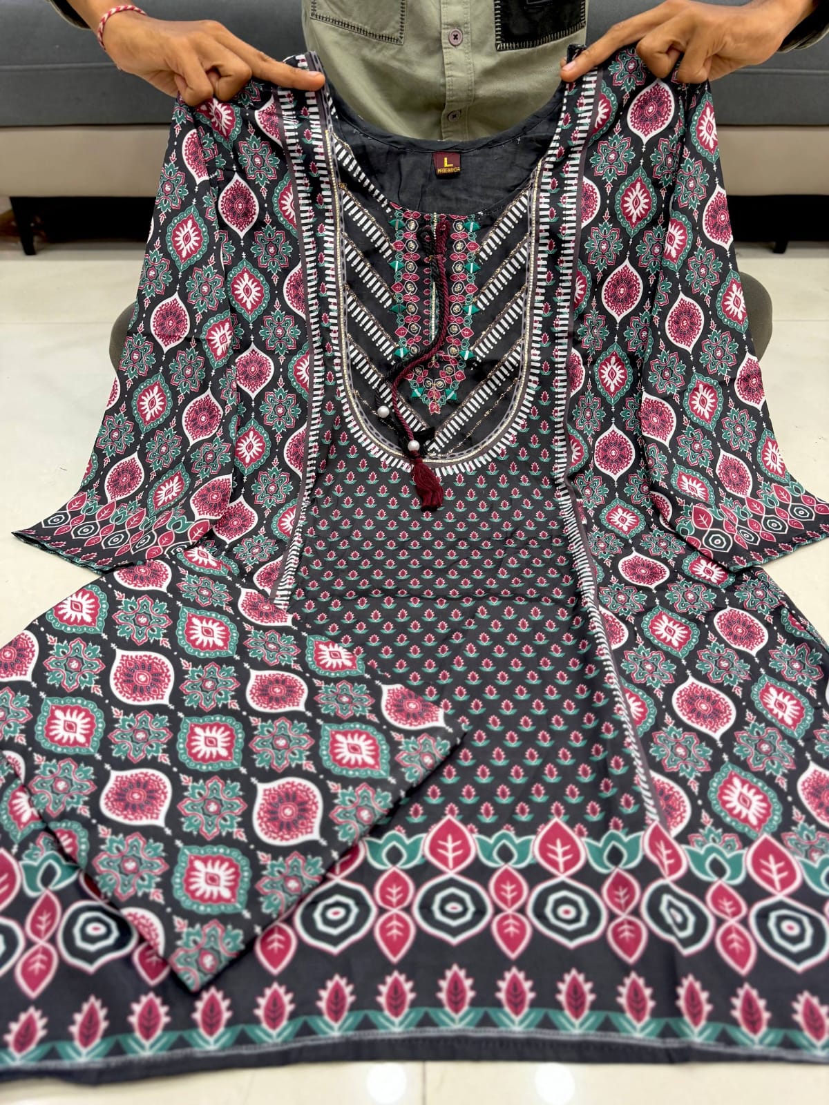 Pure Natural Crape Co Ord Set view 2