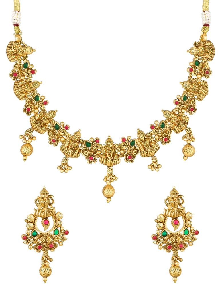 Morison Golden Delight Necklace and Earrings Set Perfectly Crafted Elegance view 2