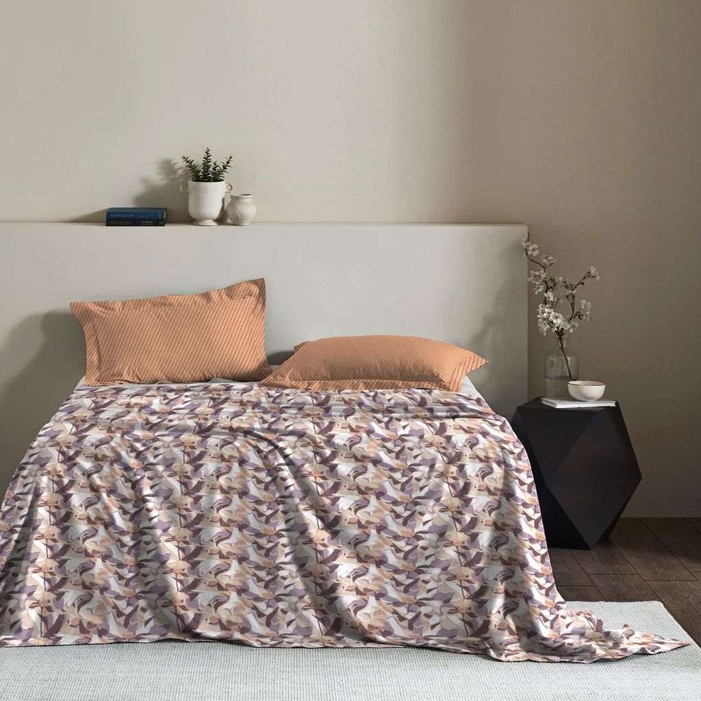 Trident Carnival Queen Bedsheet Set, 144 Thread Carnival Gifting Set, 100% Cotton, Superior Softness, Oeko-Tex Certified view 2