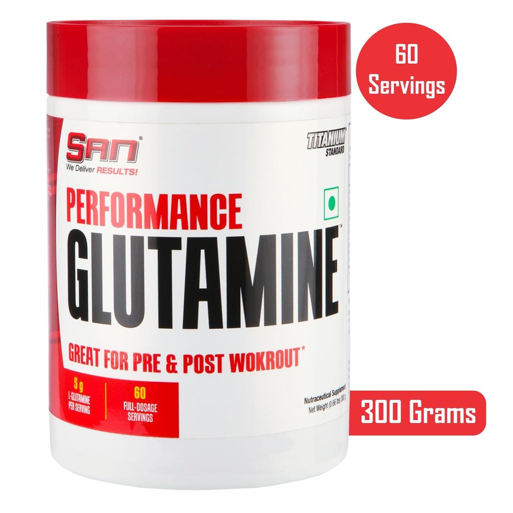 San Performance Glutamine Powder | Pure L-Glutamine | Pre & Post Workout Supplement | 60 Servings | Unflavoured | 300g | view 2