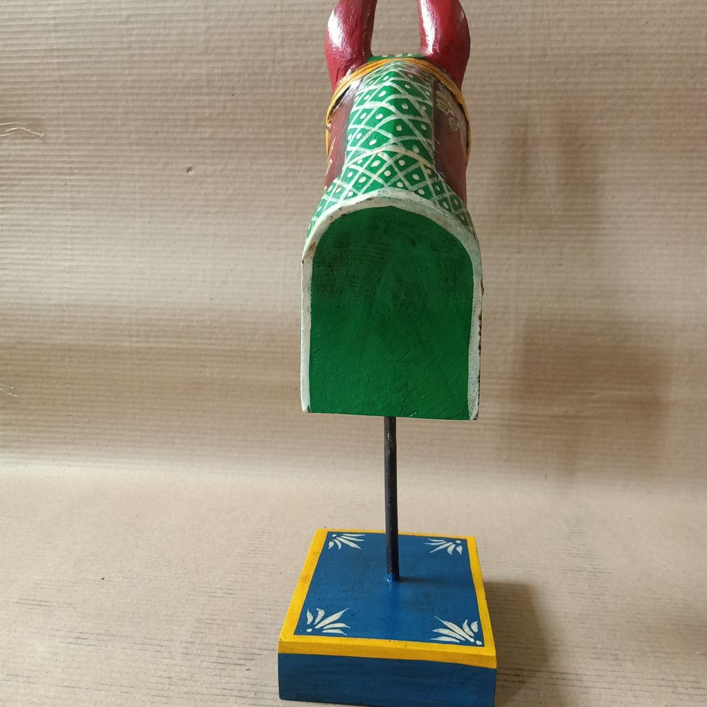 Handpainted Horse Face Shaped Colorful Decorative Item / Living Room Decor view 2