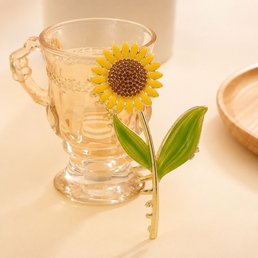Sunflower Floral Hair Claw Clip view 2