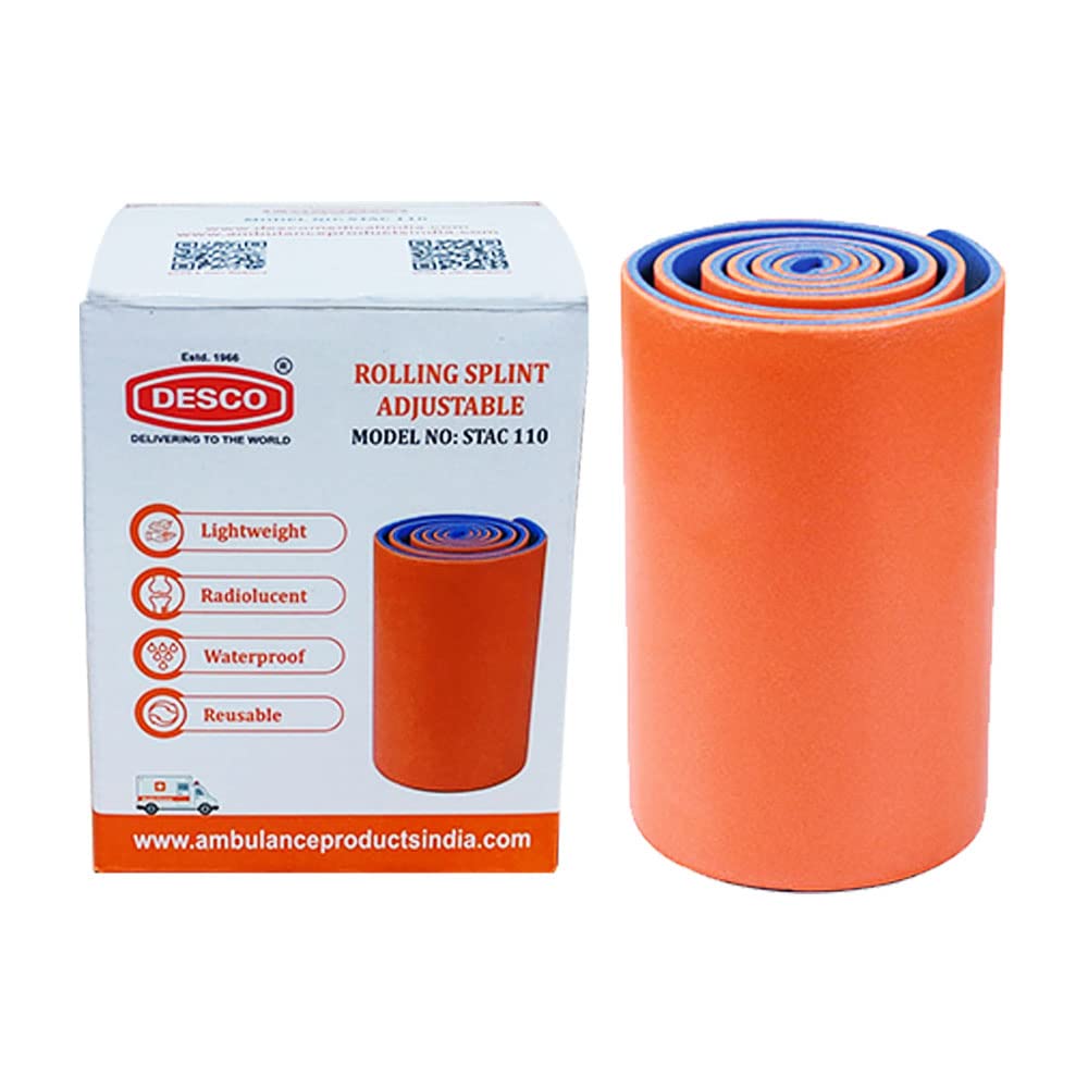 DESCO Survival 38 Inch Splint - Lightweight Reusable Combat Splint, Waterproof First Aid Medical Tactical Field Splint for Bone Fracture Treatment (38" Rolled) view 2