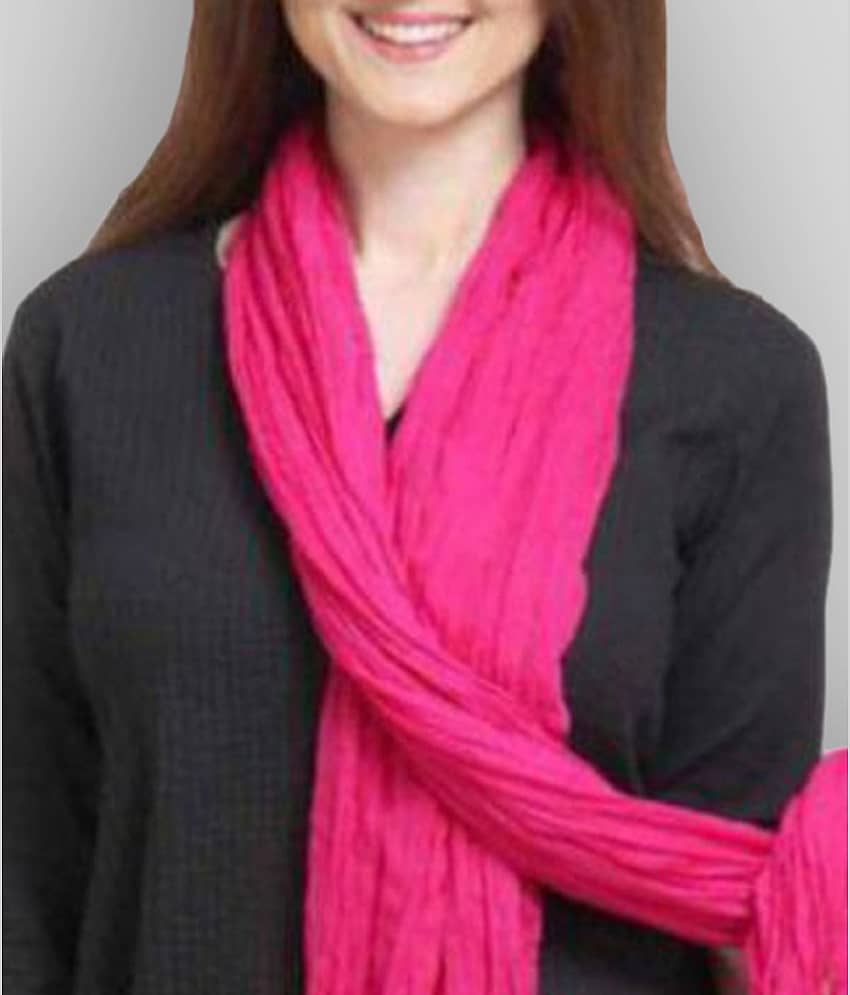 Apratim Pink Cotton Dupatta view 2