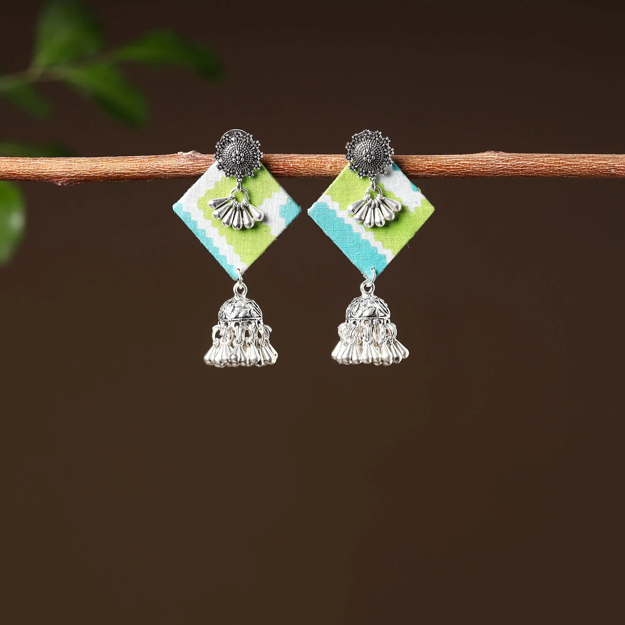 Multicolor - Mayra Handcrafted GS Fabart Earrings view 2
