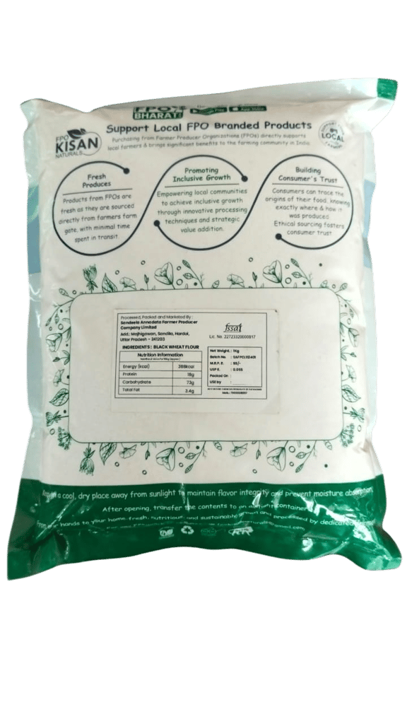 FPO Kisan Naturals Black Wheat Flour - Everyday Food Essentials view 2