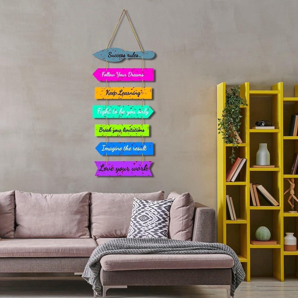 Charmor Success rules Decorative Wall Hanging Decoration for Home | Living Room | Garden | Wall Decoration (WH3414) view 2
