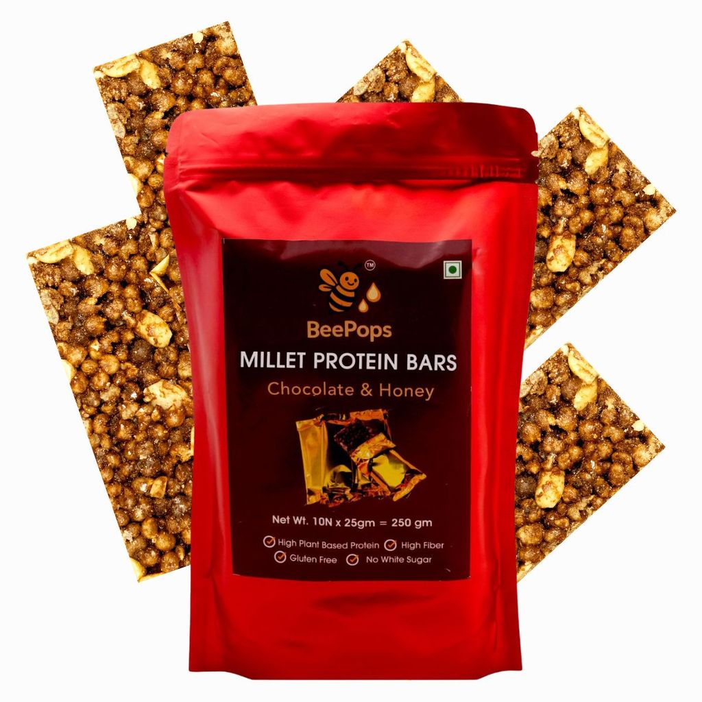 BeePops Super Savor Protein Bars-Chocolate & Honey (10NX25G)