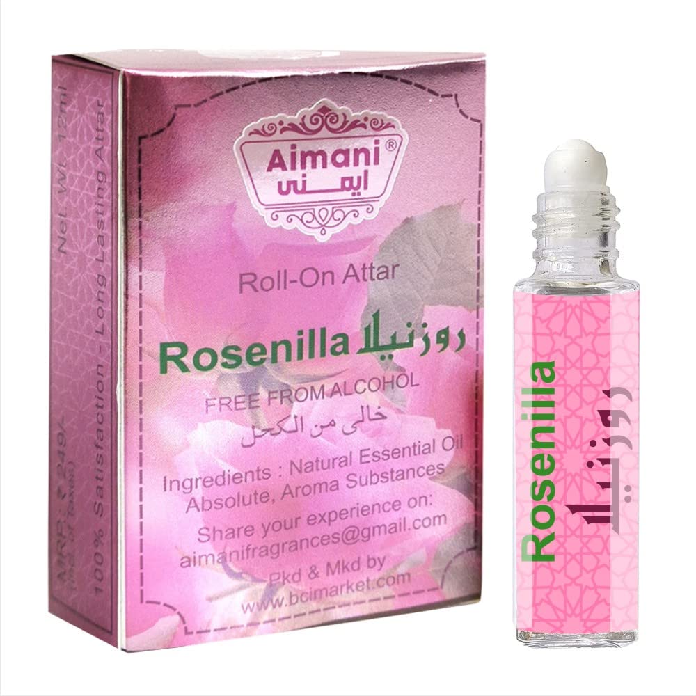 Aimani Rosenilla | Rose Venilla Attar itr perfume | 100% alchohole free | 36+ Hour Long Lasting Fragrance | Specilal For Women | Oil Attar 6ml view 2