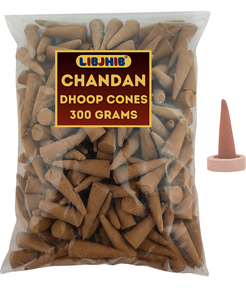Libjhib Incense Dhoop Cone Chandan 300 gm ( Pack of 1 )