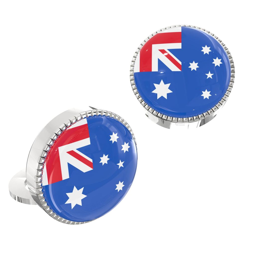 The Smart Buttons - Shirt Button Cover Cufflinks for Men - Australia Flag Style view 2