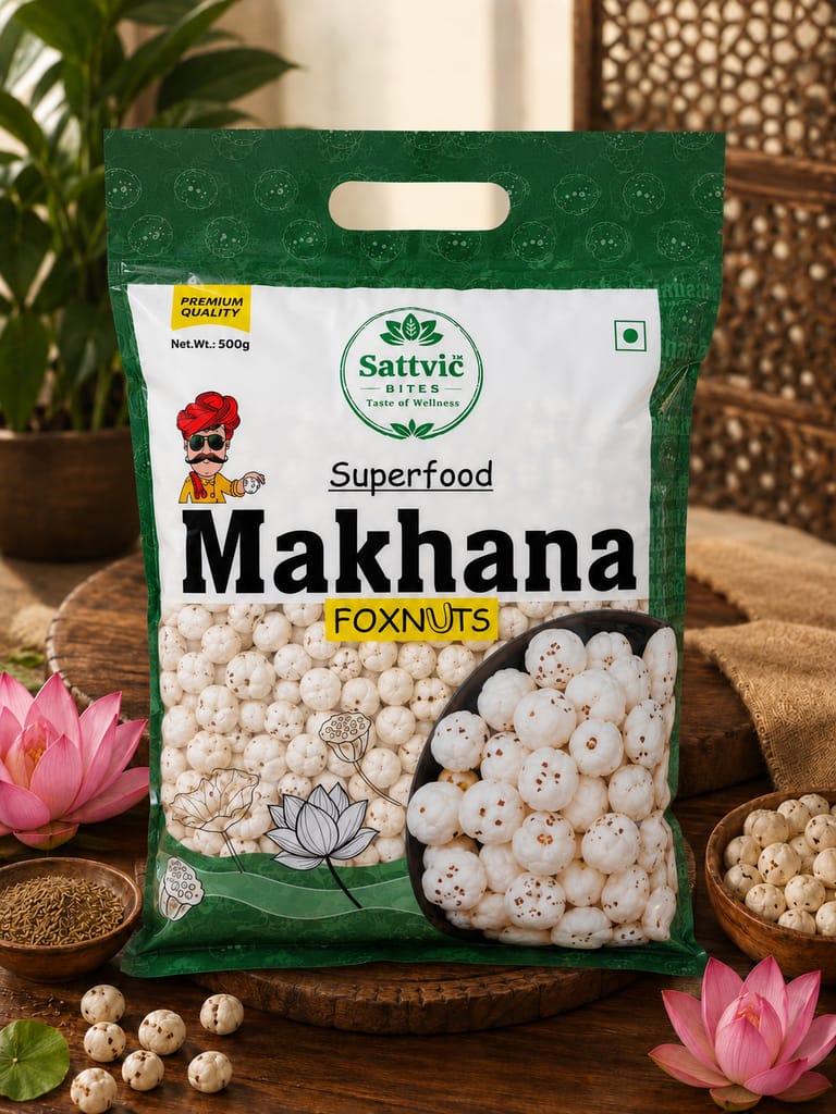 Sattvic Bites 6 Sutta Phool Makhana 500gm