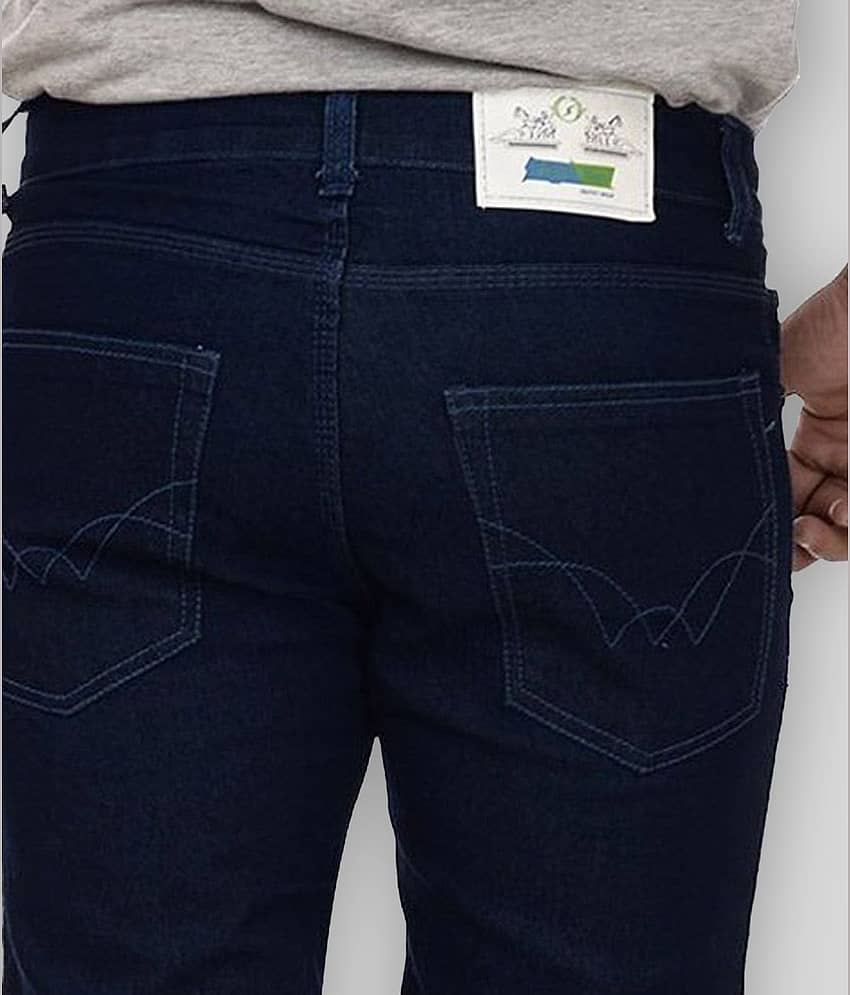 Studio Nexx - Navy Blue 100% Cotton Slim Fit Men's Jeans ( Pack of 1 ) view 2