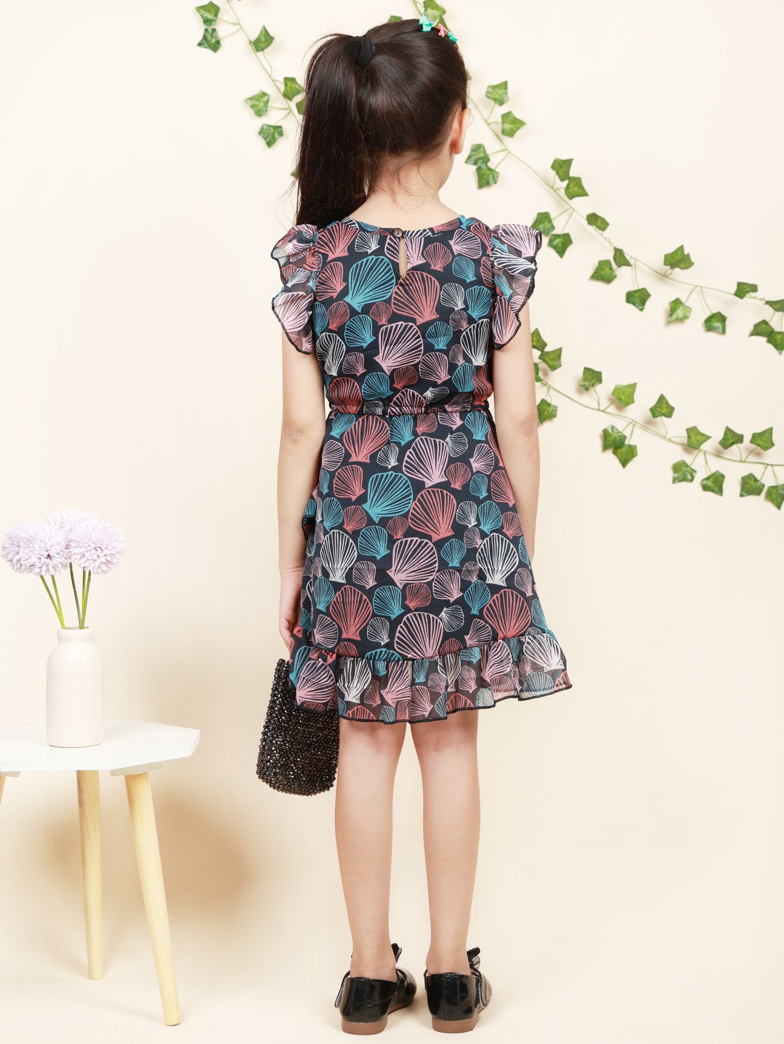 Georgette Dress & Frilled Sleeves view 2