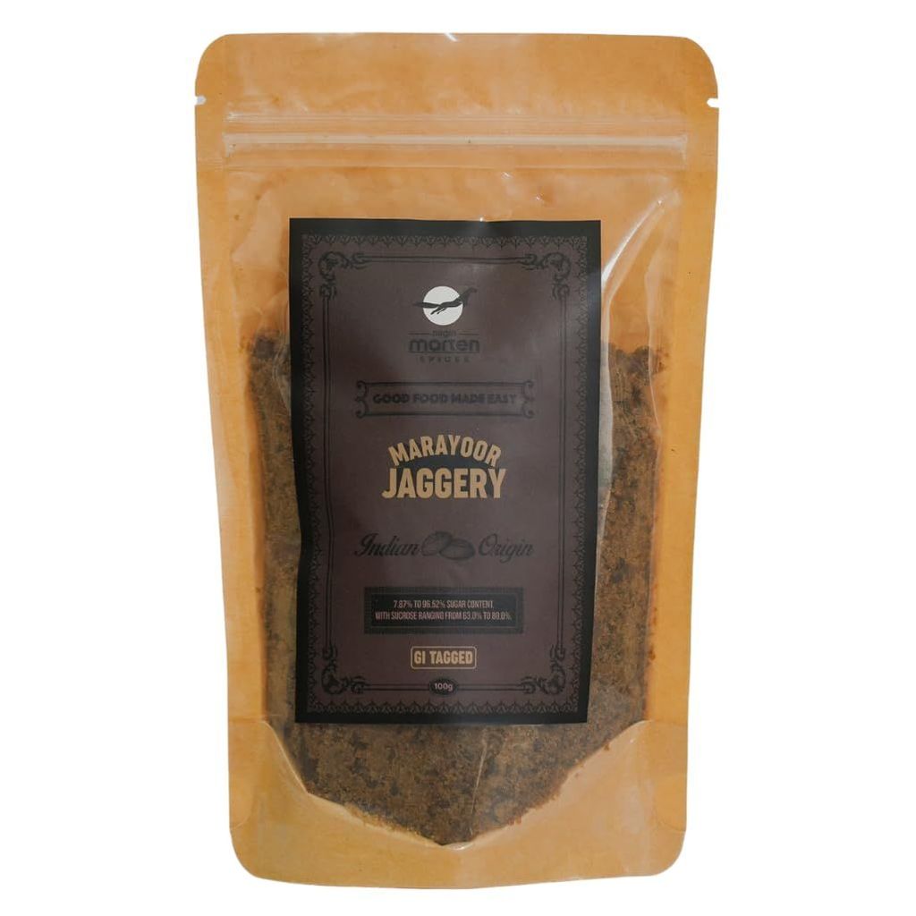 Nilgiri Marten Marayoor Jaggery Powder (Gud)| 78% to 97% Total Sugar| GiTagged| No Sourness| Natural & Pure | Single Origin (500G)