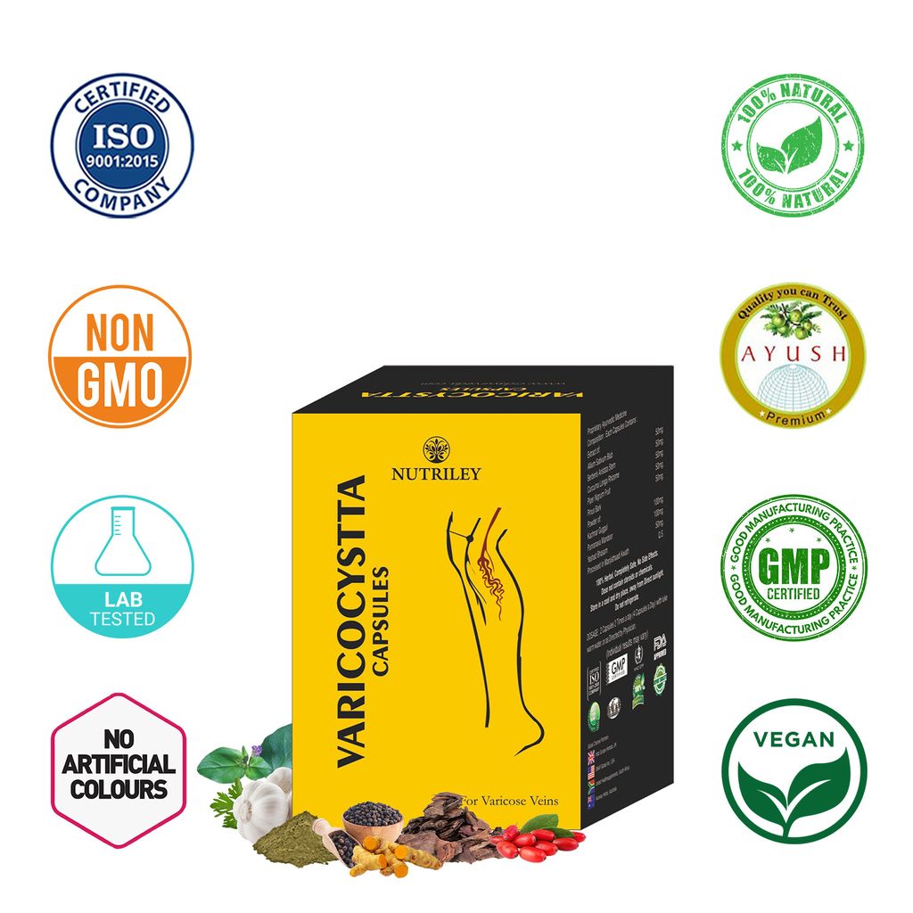 Nutriley Varicocystta - Varicose Veins Capsules (50 Capsules) view 2