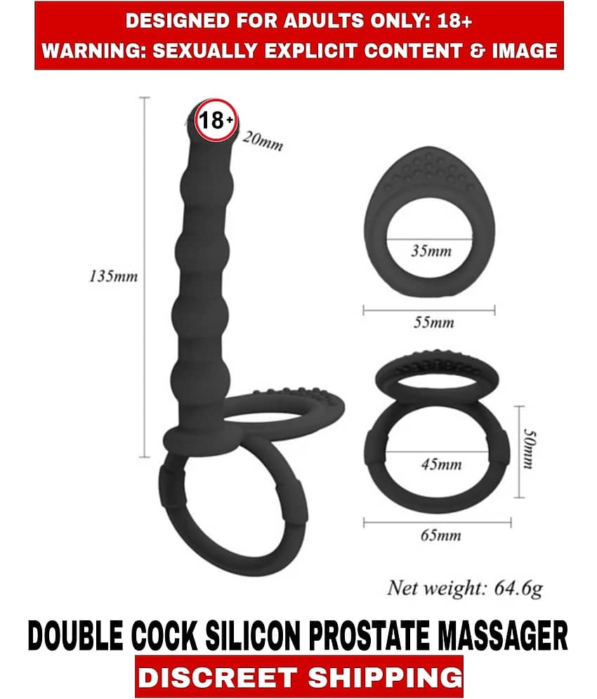 MALE ADULT SEX TOYS DOUBLE COCK Dildo DONG Penis COCK RING STRAP ON ANAL TOYS For Men view 2