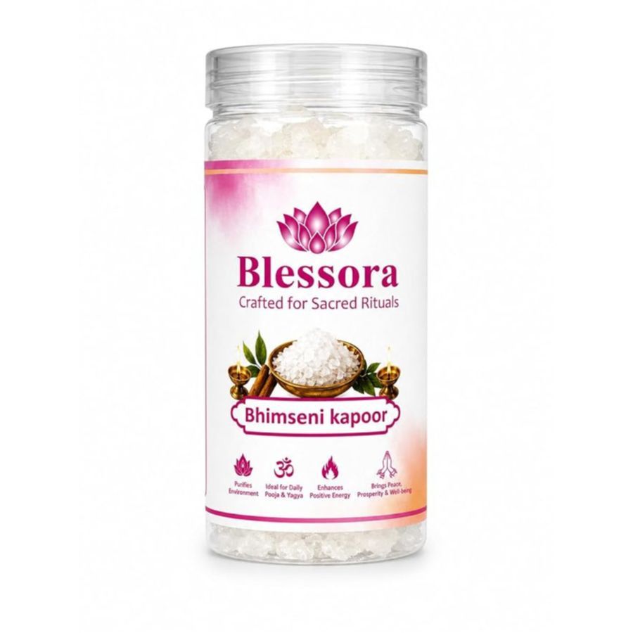 Bhimseni Camphor Kapoor - 100% Pure Organic Camphor for Pooja Hawan Meditation Aromatherapy & Home Fragrance
