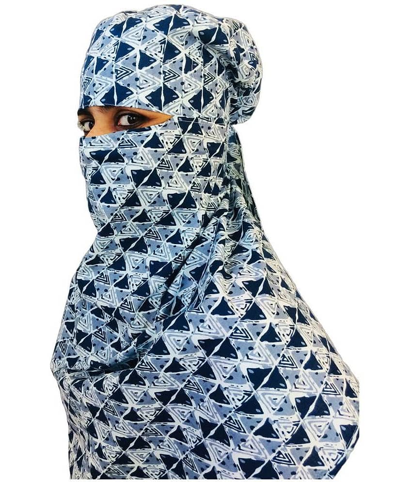 DEEPNYRA - LIVING STYLE - Blue Cotton Women's Scarf ( Pack of 1 ) view 2