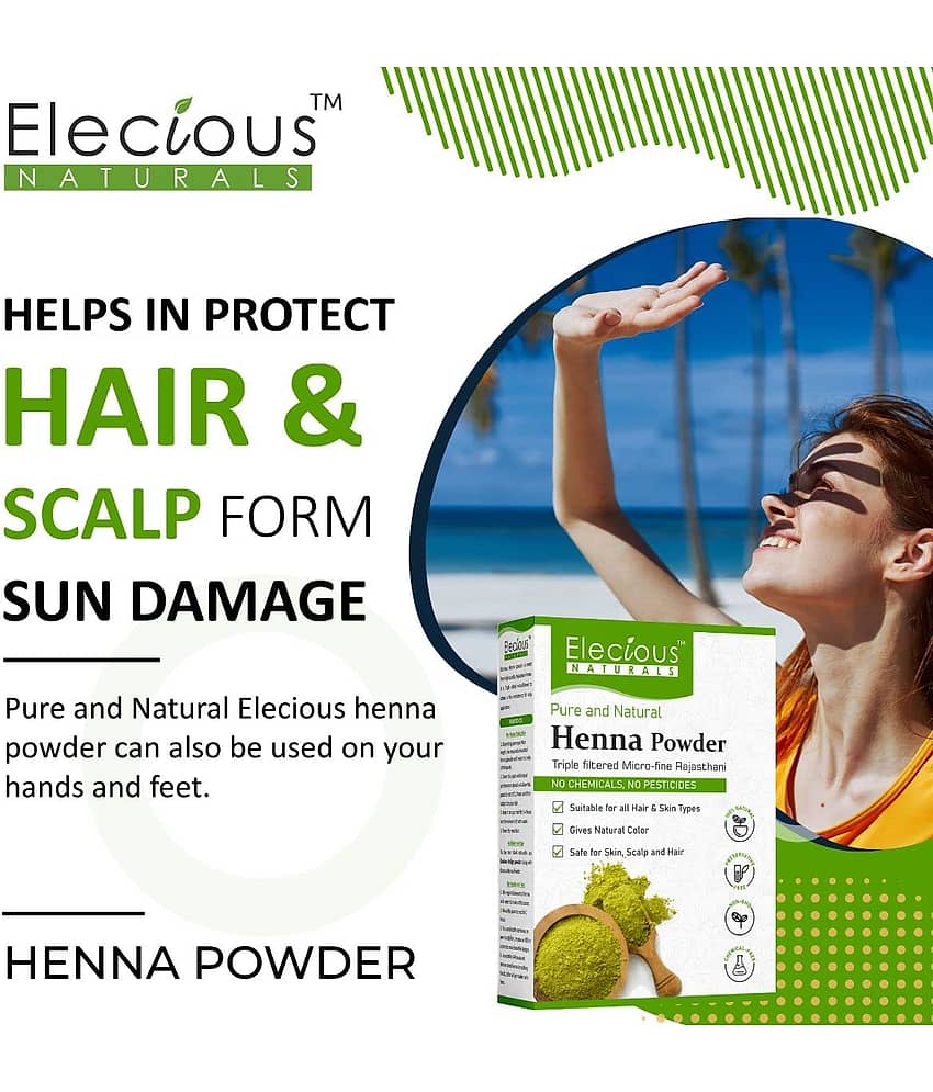 Elecious Natural Henna Powder For Hair Colour and Growth (200 Grams) view 2