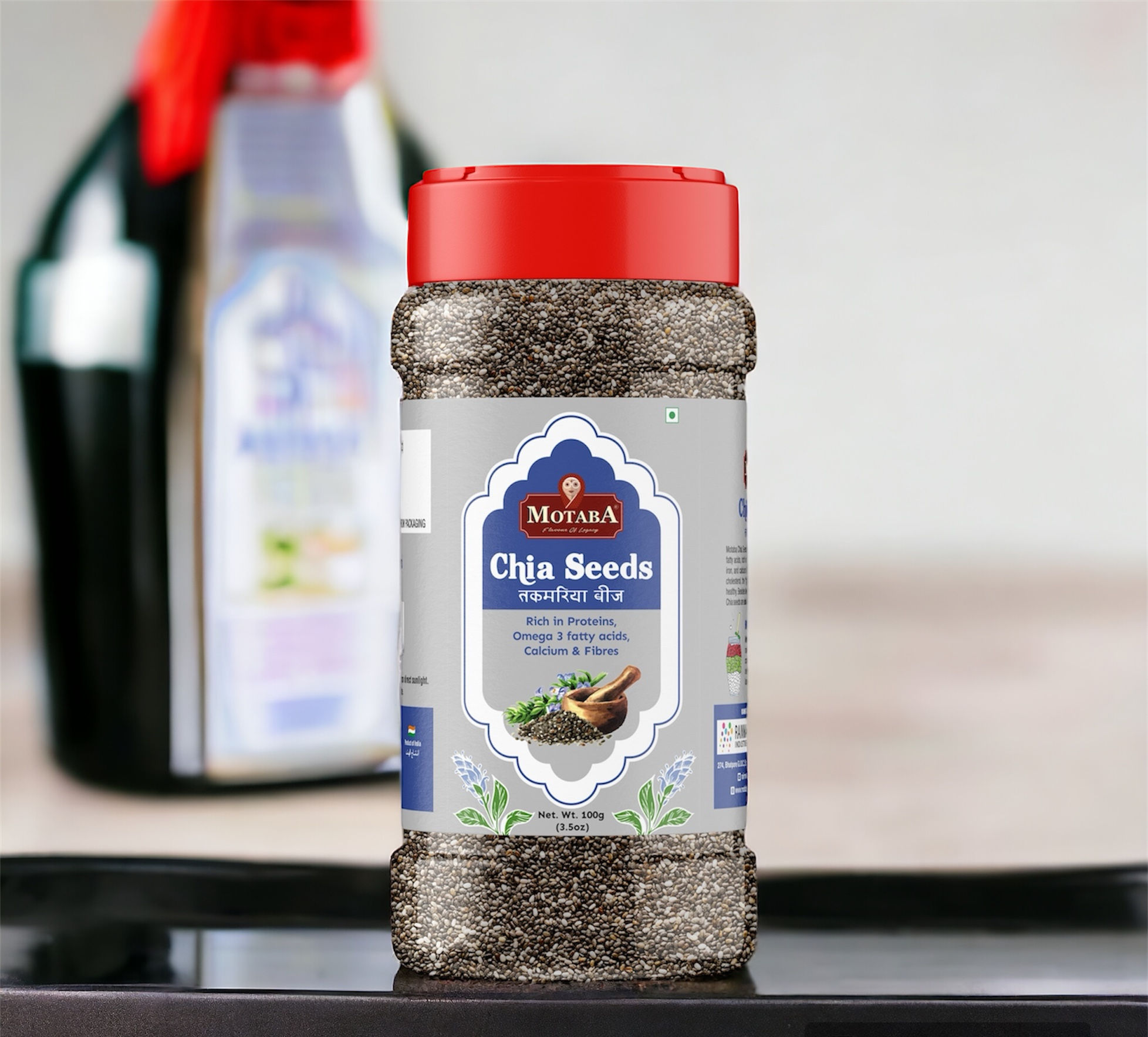 MOTABA Raw Chia Seeds For Weight Loss, Healthy Heart & Cholestrol Control, 100 gm view 2