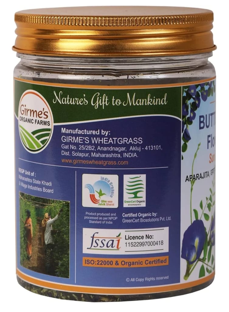 PNC- Ayurvedic Ritual Hot Beverage Blue Tea-Butterfly Pea 50 Gms. Way to Healthy Tranquilizin Sedative Properties. view 2