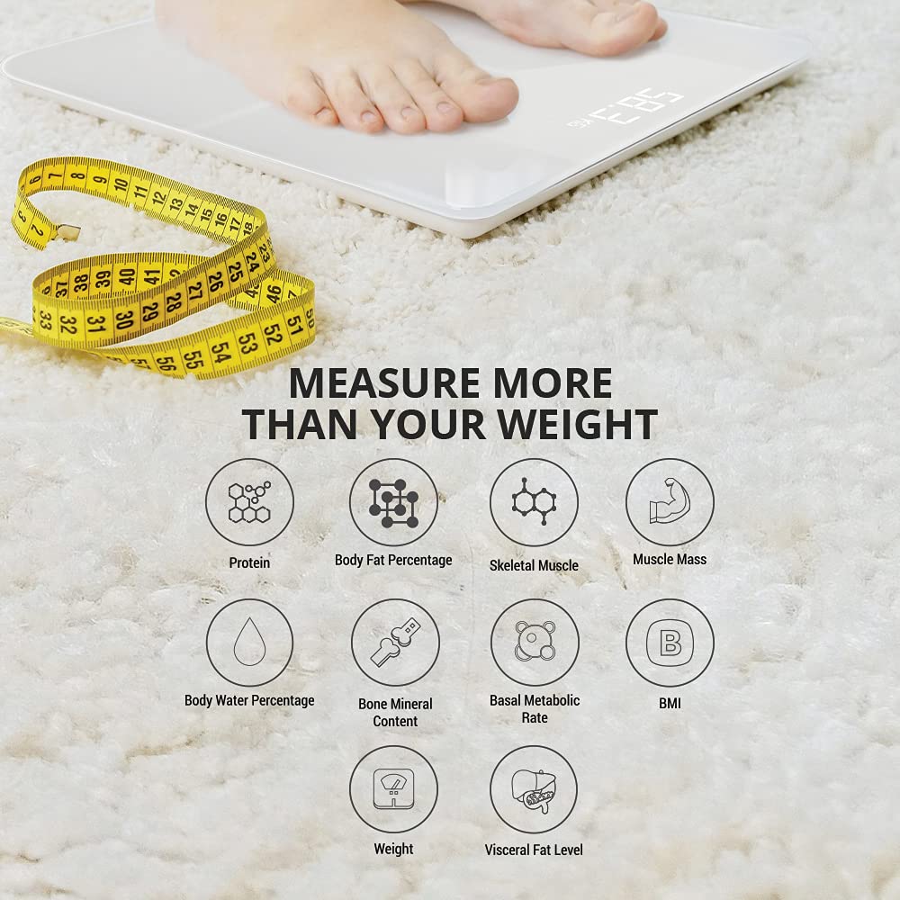 GOQii Balance Digital Weighing Scale with 3 Months Personal Coaching |Complete Digital Body Composition Monitor Including BMI, Skeletal Muscle, Protein, Fat and Other Key Body Composition| view 2